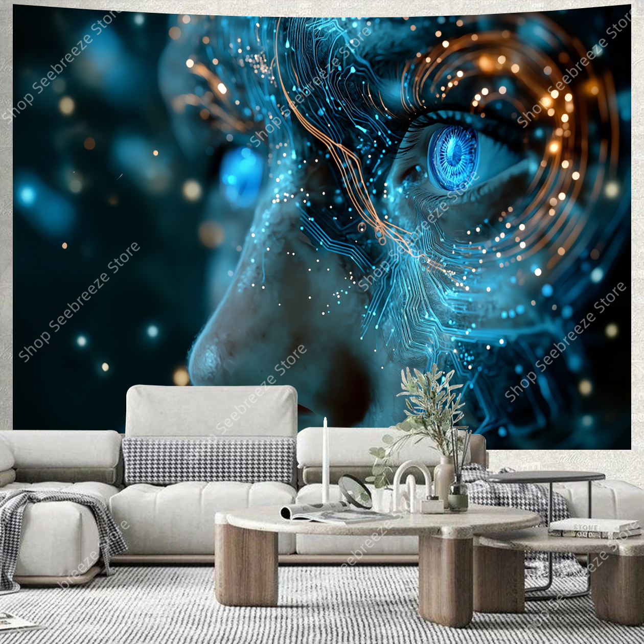 Cyberpunk Circuit Board Tapest – Tech Office Wall Bewertung und Preis