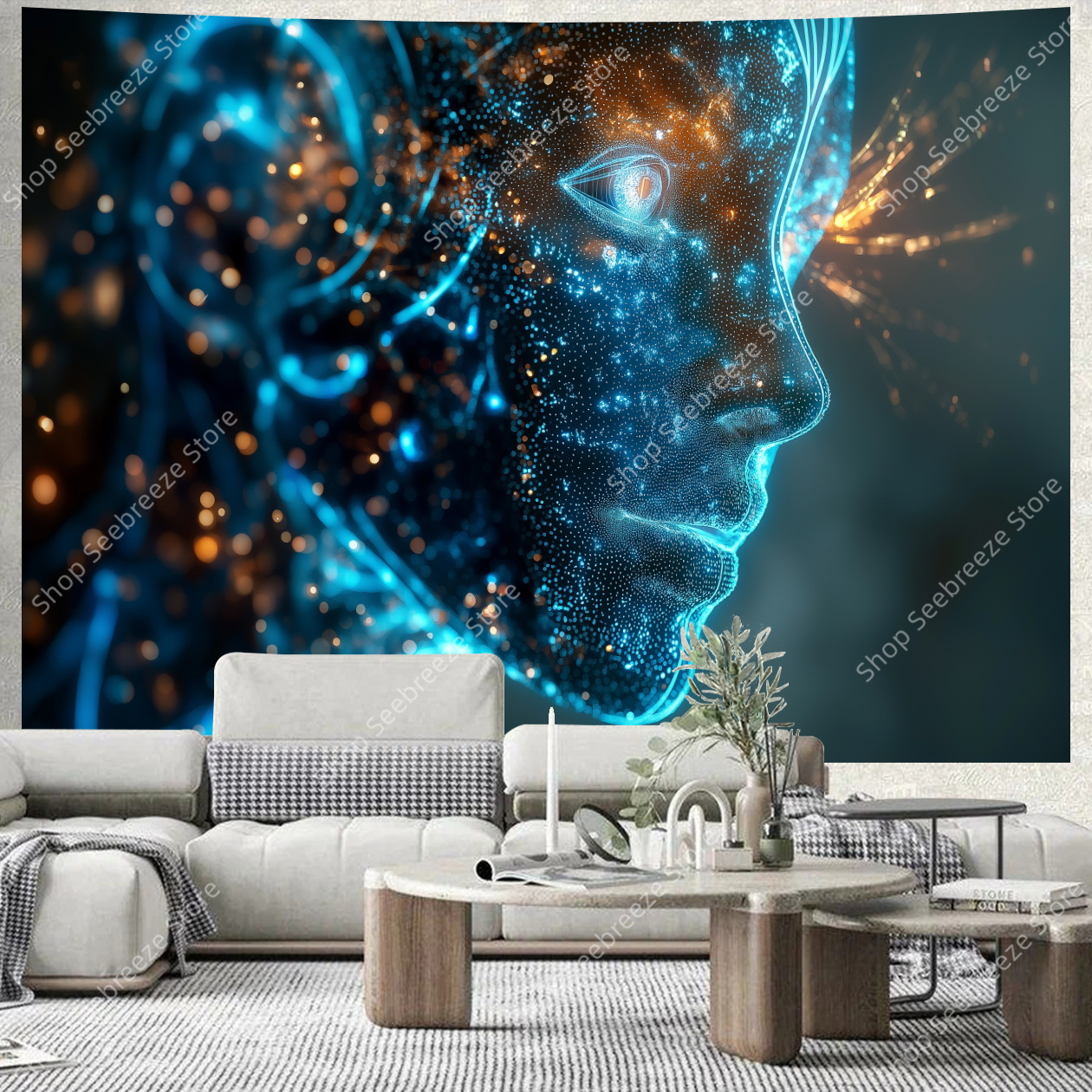 Cyberpunk Circuit Board Tapest – Tech Office Wall Bewertung und Preis