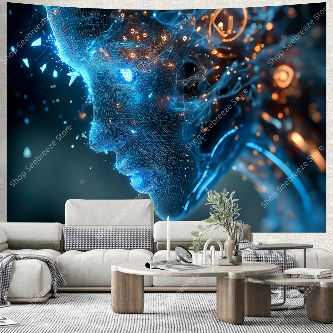 Cyberpunk Circuit Board Tapest – Tech Office Wall Bewertung und Preis