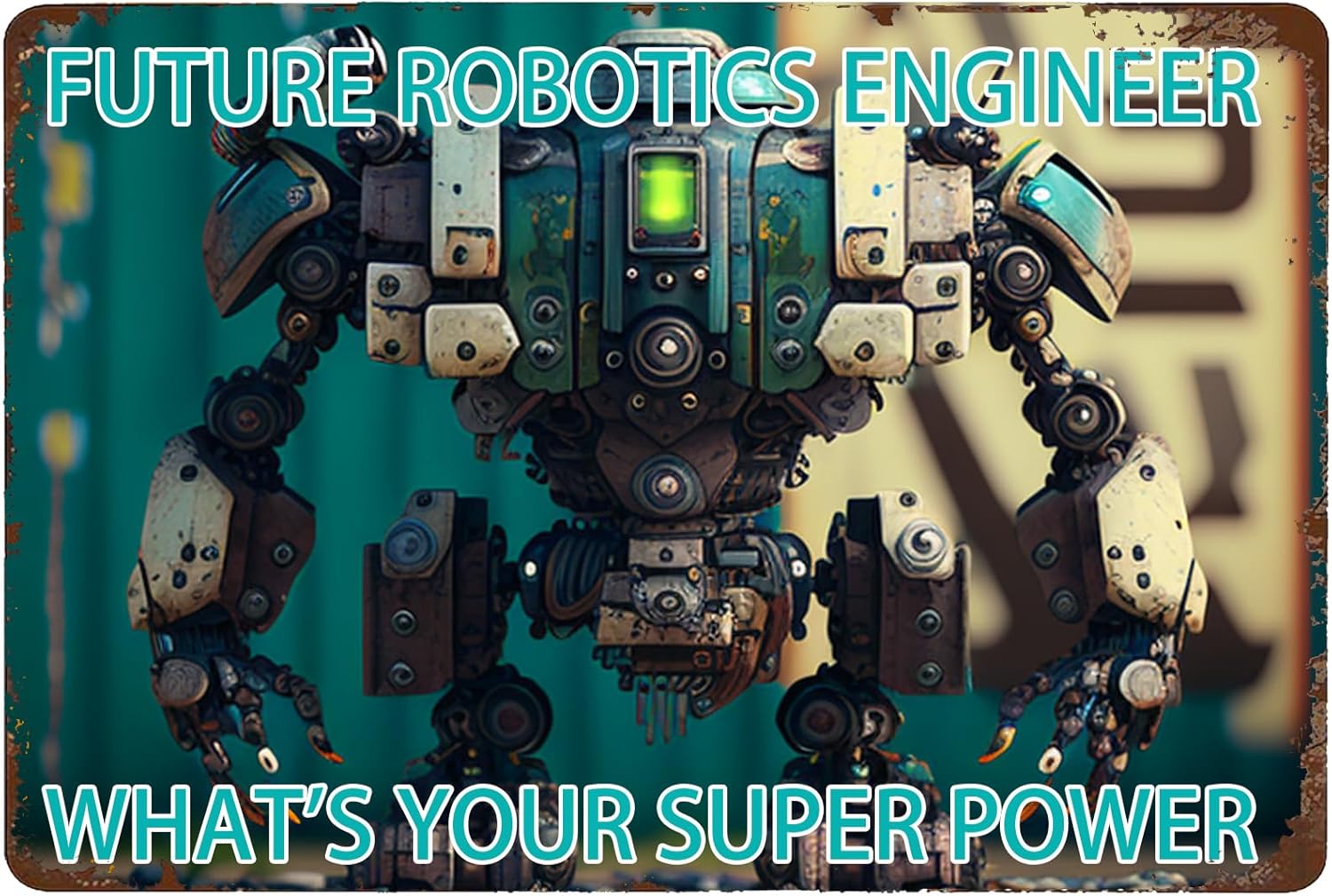 Robotics Engineer Metal Sign   – Tech Office Wall Bewertung und Preis
