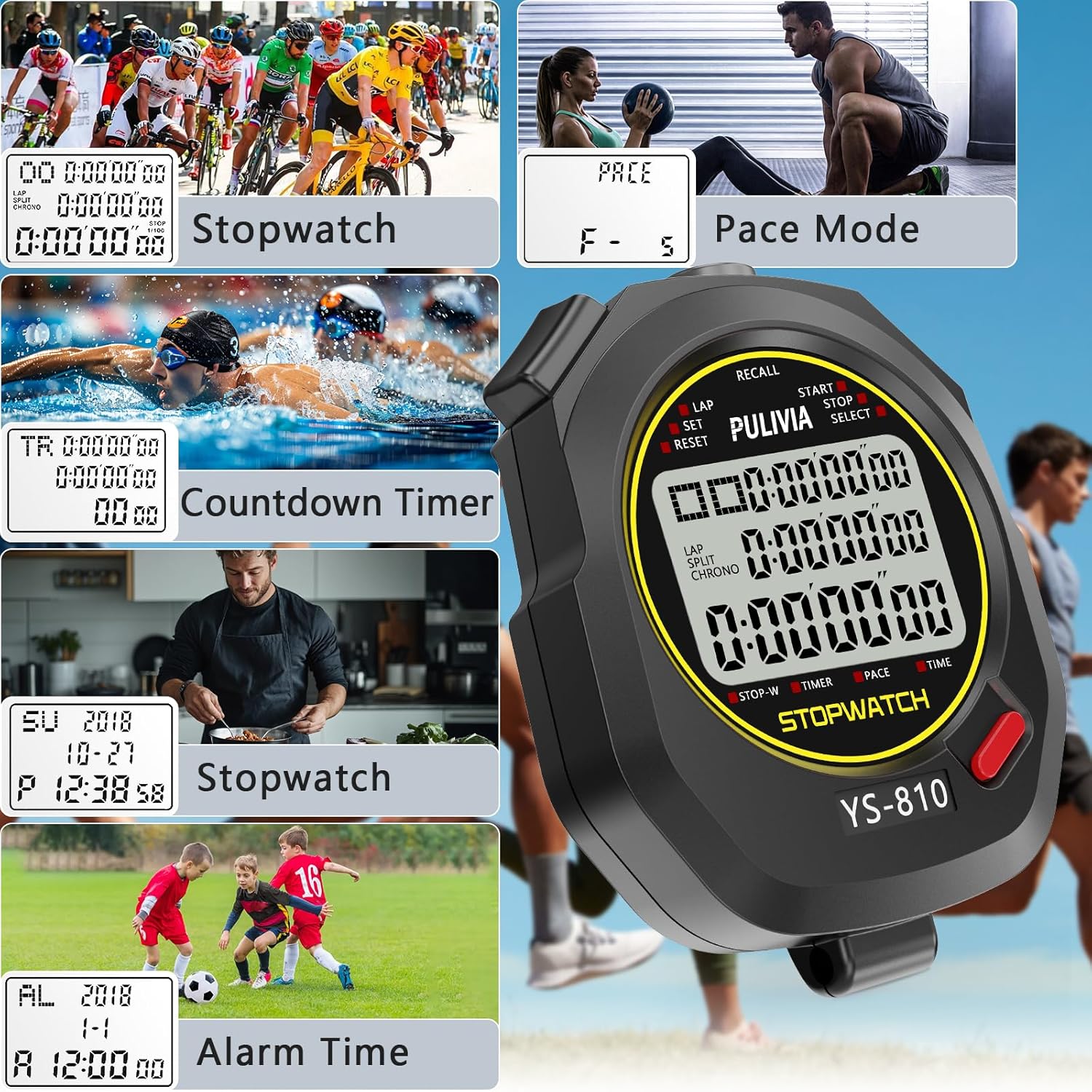 10-Lap Stopwatch for Sports, C – Digital Timer Countdown Bewertung und Preis
