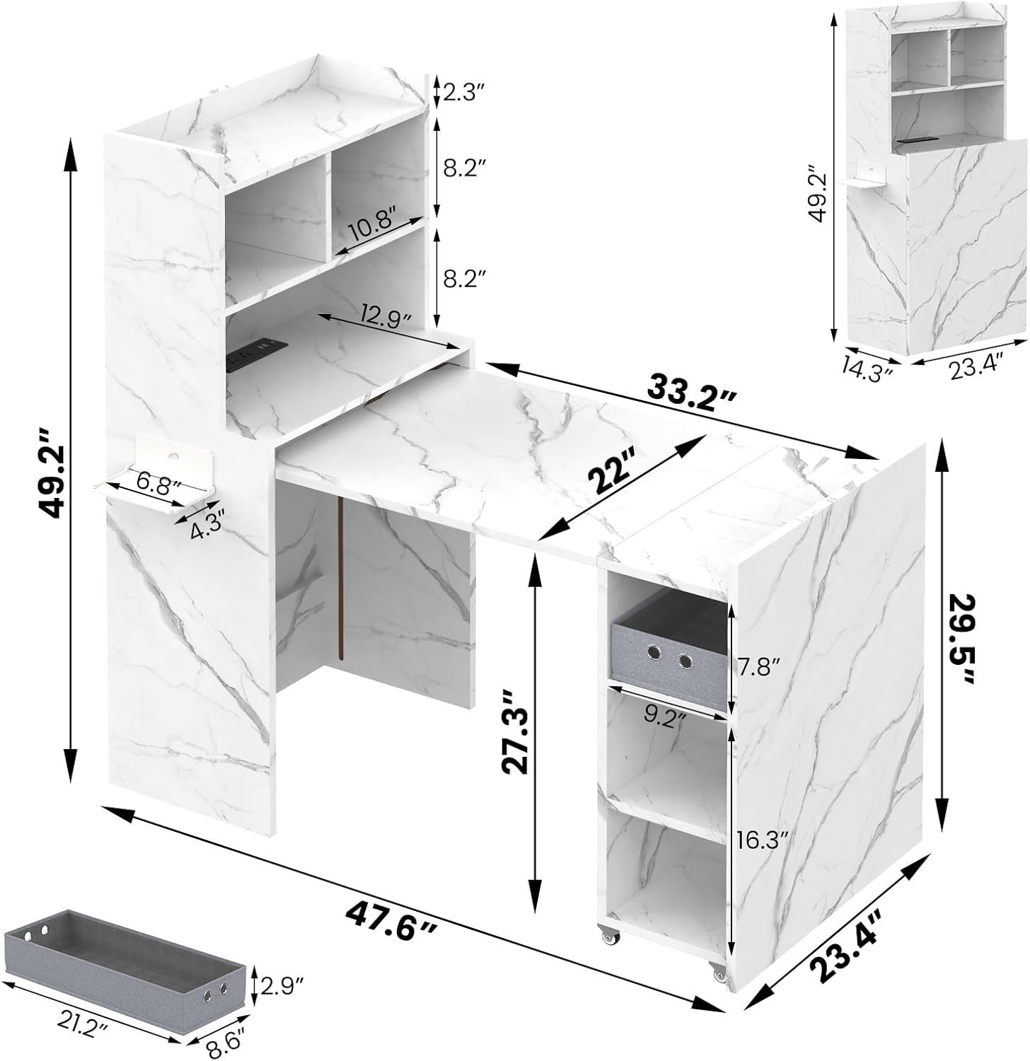 Foldable Manicure Table Nail D – Tech Office Wall Bewertung und Preis